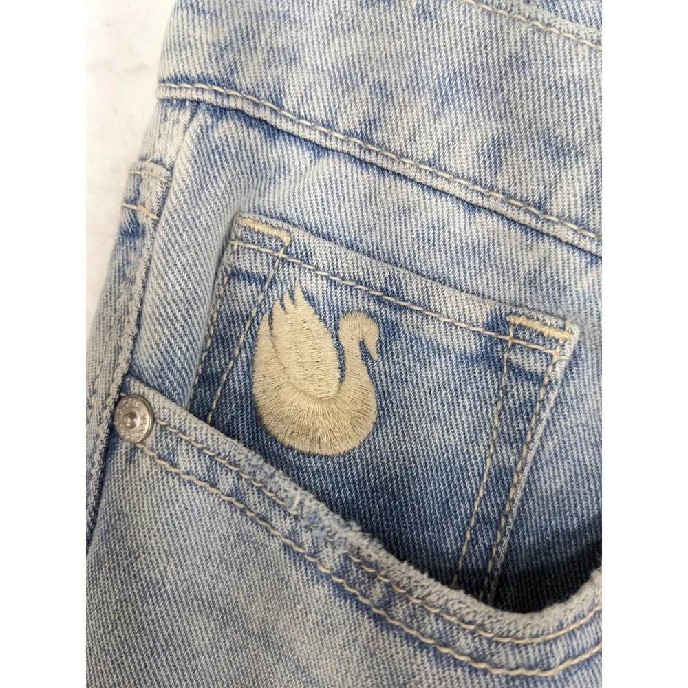 Gloria Vanderbilt Christian Siriano Wide Leg Short Denim‎ Mom Jeans 31/12